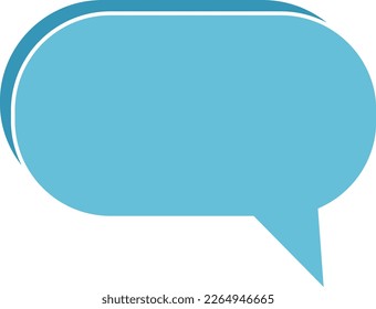 icono de burbuja de voz de color azul - ilustración vectorial