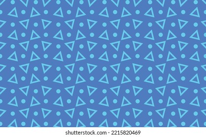 Blue colored triangle and circle pattern. Suitable for flyer, poster, cover, social media post, backdrop, and design template.