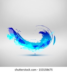 Blue colored wave design. Abstract background. Vector illustration