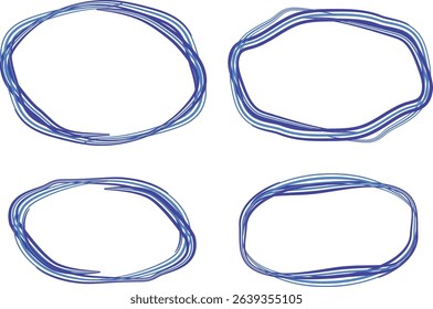 blue colorful abstract scribble hand drawn circles