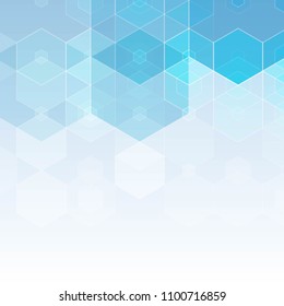 blue colorful background. Illustration in origami style. Polygonal style. Modern ideas for business, design, advertising, science, fashion, medicine