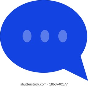 Blue Colorful Chat Messaging Icon Concept Illustration