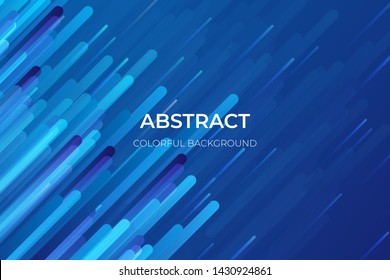 Blue colorful geometric background. Dynamic shapes composition. Line trendy gradient abstract background. Lines composed of glowing backgrounds.- Vector