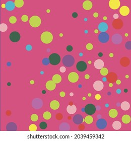 Blue Colorful Indigo Pink Children Red Textile. Play Purple Game Multicolor Circles Print. Green Mess Color Yellow Pastel Illustration. Polka Dots Turquoise Dark Rainbow Kids Background.
