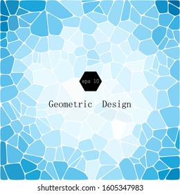 Blue colorful mosaic pattern. Vector background.