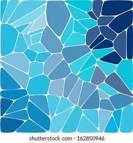 Blue colorful mosaic pattern. Vector background.