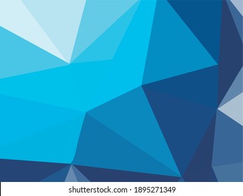 fondo vectorial de gradiente de polígono de color azul 