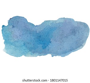 the blue colorful watercolor stain from the brush png