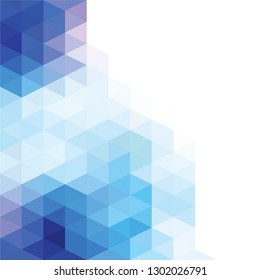 Blue colors abstract triangular grid pattern
