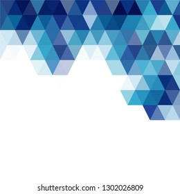 Blue colors abstract triangular grid pattern
