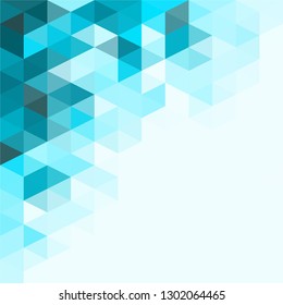Blue colors abstract triangular grid pattern