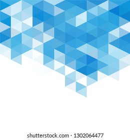 Blue colors abstract triangular grid pattern