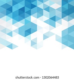 Blue colors abstract triangular grid pattern