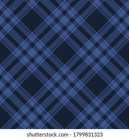 Blue colors diagonal modern plaid Scottish seamless pattern.Texture from plaid,tablecloths, clothes, shirts, dresses, jacket, skirt, paper, blankets and other textile products