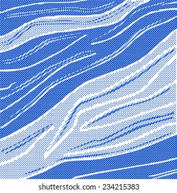 blue colors micro polka dots background and geometric fashionable illustration for trends block print and vector fabric paint. zebra and wild animal skin design.