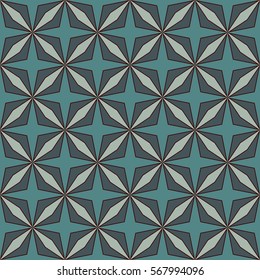 Blue colors seamless pattern with stylized repeating stars. Simple geometric ornament. Modern stylish texture. Scrapbook digital paper, textile print, page fill. Vector illustration
