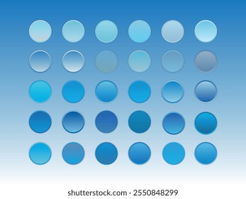 Blue Colors set, Set of Gradiant Blue Color, Blue Color Plate, Blue Color Shade