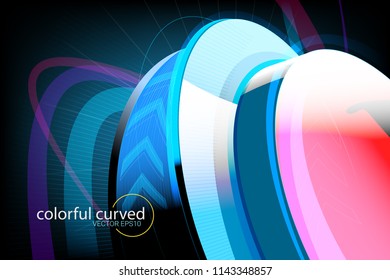 Blue colors shapes motion graphics scene vector abstract wallpaper backgrounds