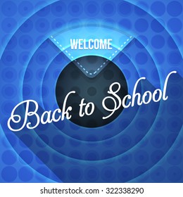 Blue Colors Welcome Back to School Movie Style Abstract Background