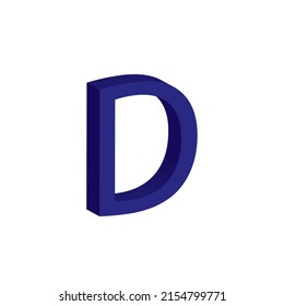 Blue Colour 3d Letter D Simple Stock Vector (Royalty Free) 2154799771 ...