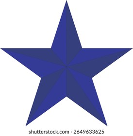 blaue Farbe 3D Stern Design