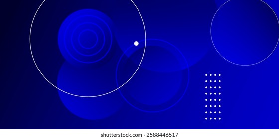 Blue colour abstract gradient background with rounded shapes pattern design background vector illustration. Perfect for modern projects basktop wallpaper banner poster business poster art .