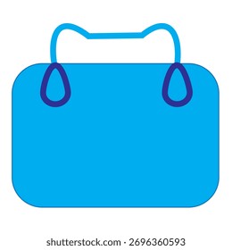 Blaue Farbe Tasche Symbol Design 