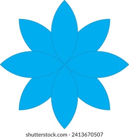 Blue colour flower logo design