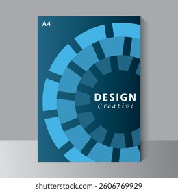 Blue colour geometric shape flyer, cover business brochure vector design, Leaflet advertising abstract background, Modern poster magazine layout template, Annual report template