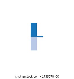 Blue colour L reflect letter logo.