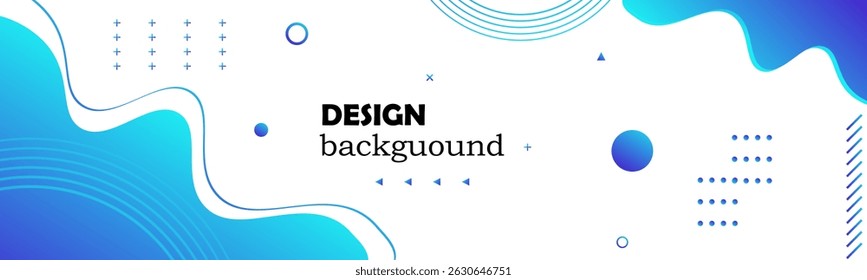 Blue colour modern wave - geometric circle shapes with abstract lines design background vector illustration eps10.