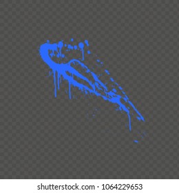 Blue colour splashes. Vector.