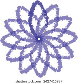 color azul de la cigüeña mandela vector diseño.