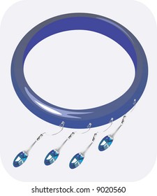  blue coloured bracelet	