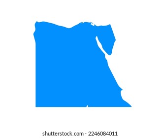 Blue coloured map design on country Egypt isolated on white background - vector illustration