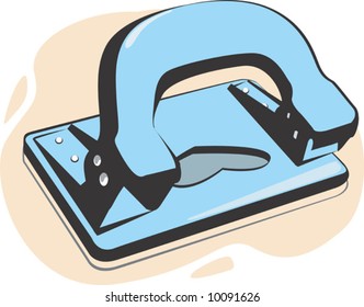 blue coloured paper punch	