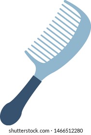 Blue comb, illustration, vector on white background.