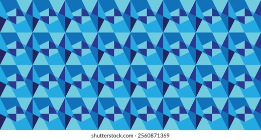 Blue combination background with geometric shapes pattern