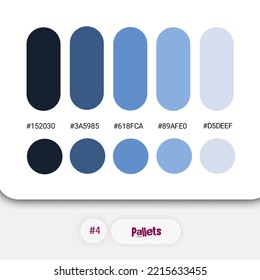 Blaue Kombination. Von der dunkelsten Farbe bis zur hellsten Farbe. RGB 