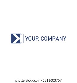 blue combined letter E and K logo for companies