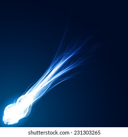 blue comet abstract vector