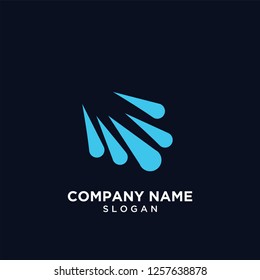 blue comet logo icon designs vector
