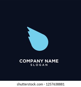 blue comet logo icon designs vector