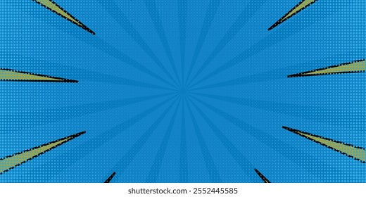 Fondo de cómic azul Zoom Vector Gratis