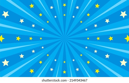 Comic azul reventado con fondo estrella