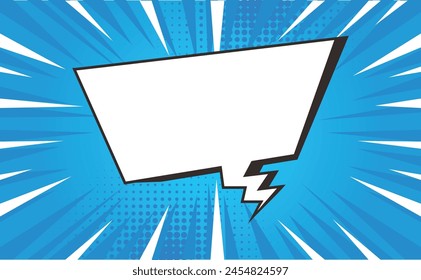 Fondo de dibujos animados de cómic azul Estrellas Vector