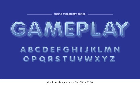 Blue Comic Cartoon Typography Artistic Font