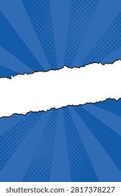 Blue Comic Cloudy Sky Lightning Background