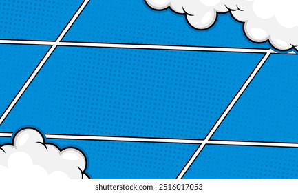 blue comic page scene background