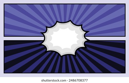 blue comic panel background design
